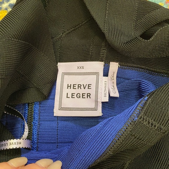 Herve Leger Reona Colorblock Bandage Dress - Picture 5 of 6